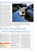 Mit Maxi-Vegrösserung Mikro-Werkzeuge messen